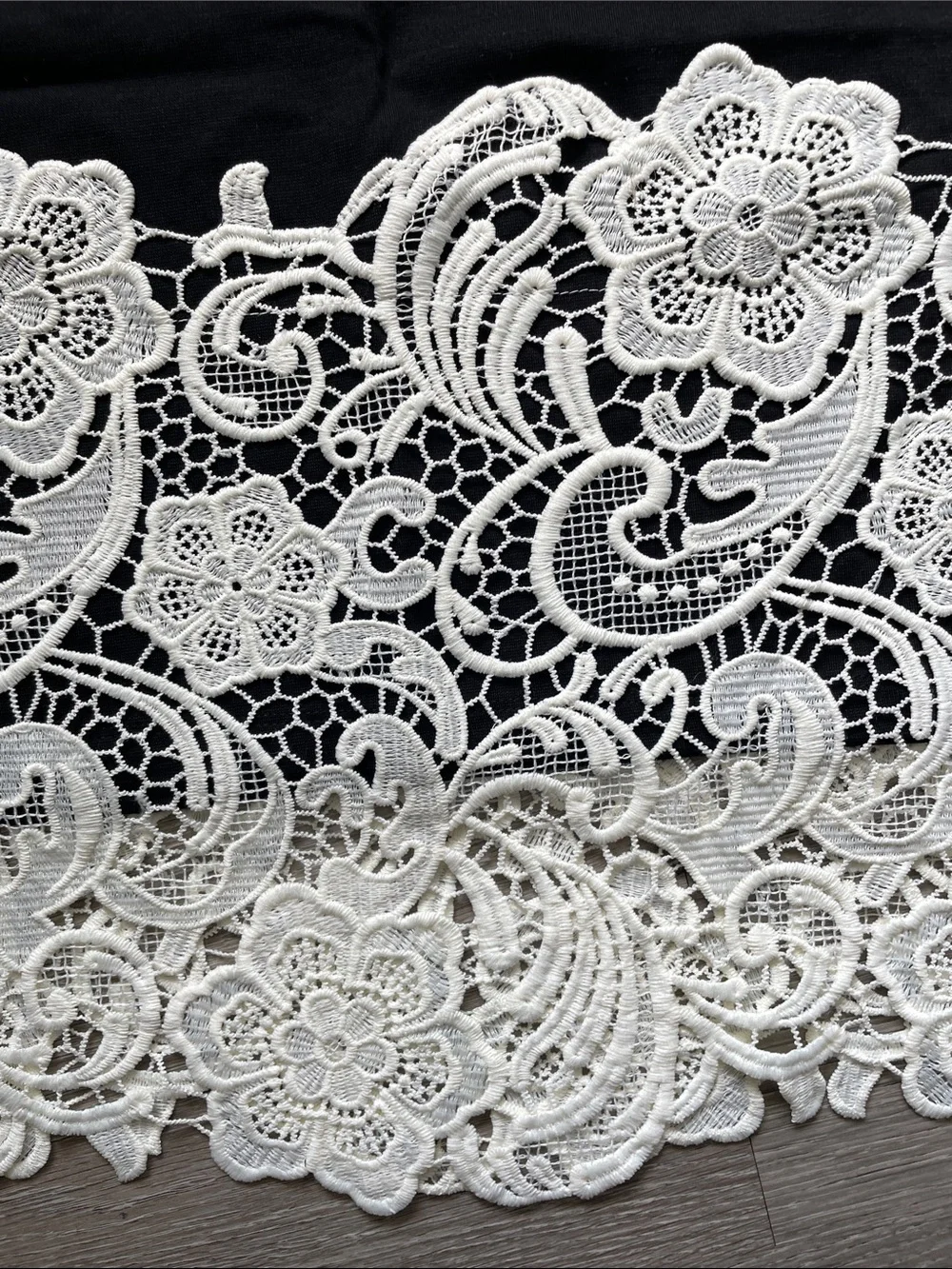 Olivia Blu Black/White Lace Pencil Skirt